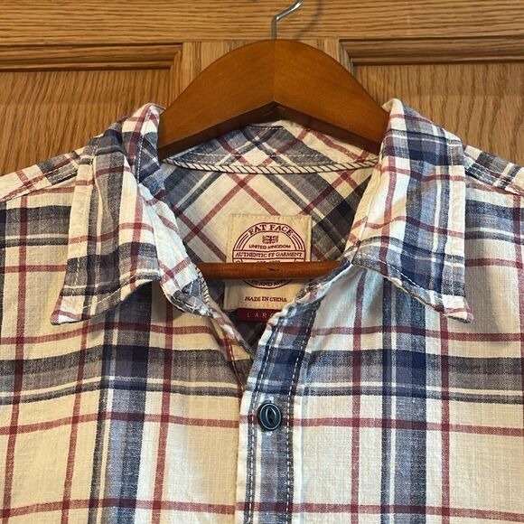 FAT FACE Long Sleeve Button Down Plaid Shirt - Picture 7 of 13